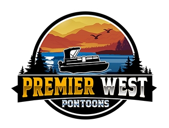 Premier West Pontoons logo design by PrimalGraphics