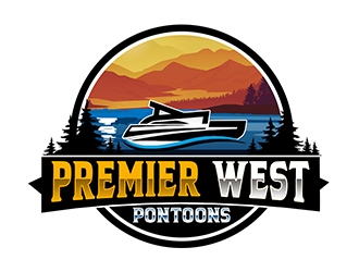 Premier West Pontoons logo design by PrimalGraphics