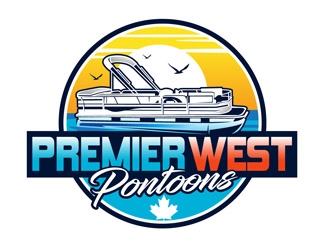 Premier West Pontoons logo design by DreamLogoDesign