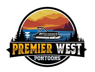 Premier West Pontoons logo design by PrimalGraphics