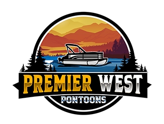 Premier West Pontoons logo design by PrimalGraphics