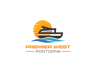 Premier West Pontoons logo design by Susanti