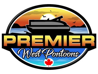 Premier West Pontoons logo design by LogoQueen