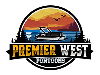 Premier West Pontoons logo design by PrimalGraphics