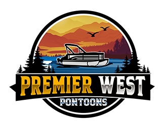 Premier West Pontoons logo design by PrimalGraphics