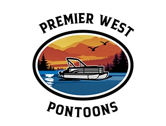 Premier West Pontoons logo design by PrimalGraphics