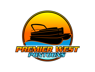 Premier West Pontoons logo design by beejo