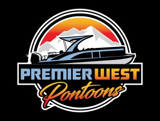 Premier West Pontoons logo design by invento