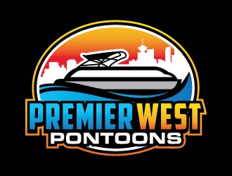 Premier West Pontoons logo design by invento