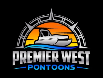 Premier West Pontoons logo design by jaize