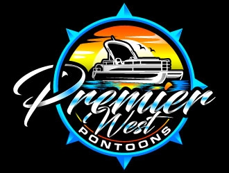 Premier West Pontoons logo design by LogoQueen