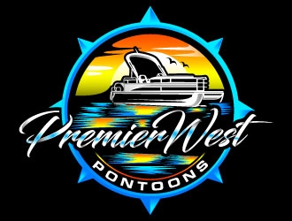 Premier West Pontoons logo design by LogoQueen