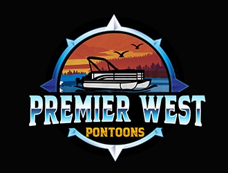 Premier West Pontoons logo design by PrimalGraphics