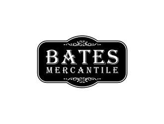 BATES Mercantile logo design by johana