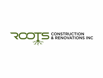 Roots Construction & Renovations Inc. logo design by eagerly