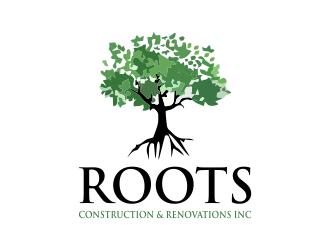 Roots Construction & Renovations Inc. logo design by Girly