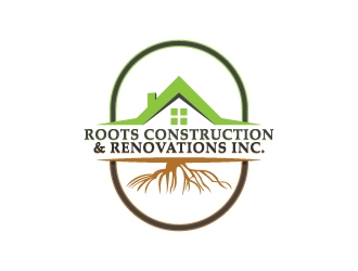 Roots Construction & Renovations Inc. logo design by blink