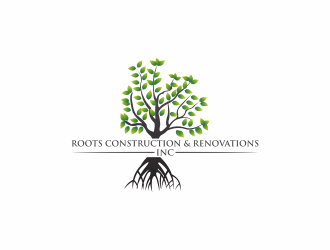 Roots Construction & Renovations Inc. logo design by luckyprasetyo