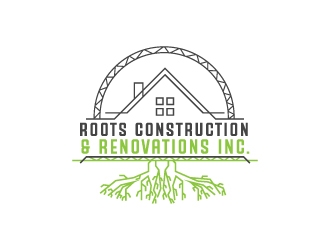 Roots Construction & Renovations Inc. logo design by blink