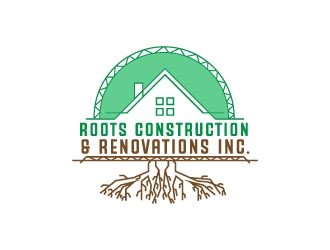 Roots Construction & Renovations Inc. logo design by blink