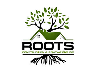 Roots Construction & Renovations Inc. logo design by kopipanas