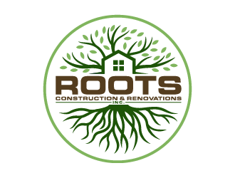 Roots Construction & Renovations Inc. logo design by Andri