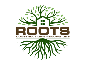 Roots Construction & Renovations Inc. logo design by Andri