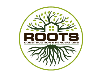 Roots Construction & Renovations Inc. logo design by Andri