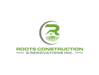 Roots Construction & Renovations Inc. logo design by tejo