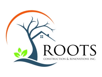 Roots Construction & Renovations Inc. logo design by jetzu