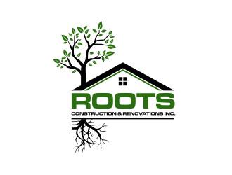 Roots Construction & Renovations Inc. logo design by Barkah