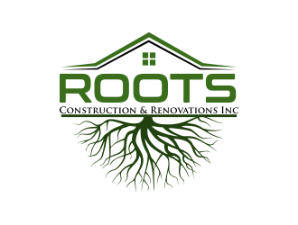 Roots Construction & Renovations Inc. logo design by Aster