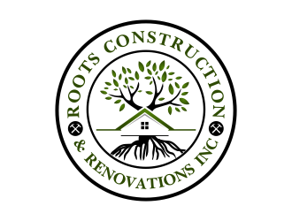 Roots Construction & Renovations Inc. logo design by kopipanas