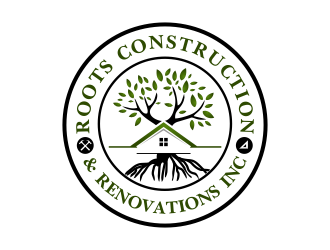 Roots Construction & Renovations Inc. logo design by kopipanas