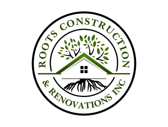 Roots Construction & Renovations Inc. logo design by kopipanas