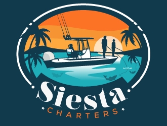 Siesta Charters logo design by Suvendu