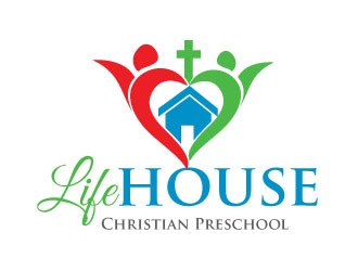 Lifehouse Christian Preschool  logo design by KreativeLogos