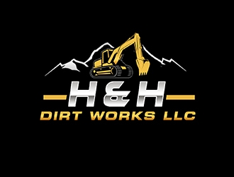 H and H Dirt Works LLC Logo Design 48hourslogo