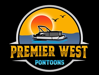 Premier West Pontoons logo design by PrimalGraphics