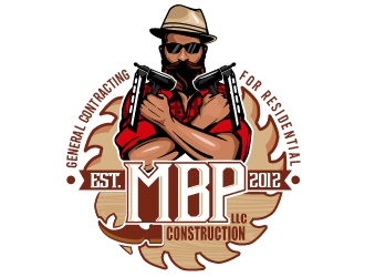 Mbp construction LLC  logo design by dorijo