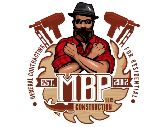 Mbp construction LLC  logo design by dorijo