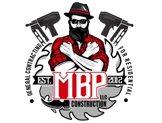 Mbp construction LLC  logo design by dorijo