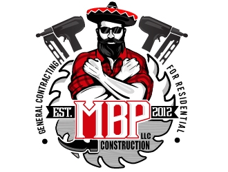 Mbp construction LLC  logo design by dorijo