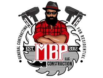 Mbp construction LLC  logo design by dorijo