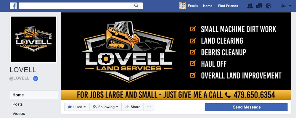 Lovell Land Services logo design by Frenic