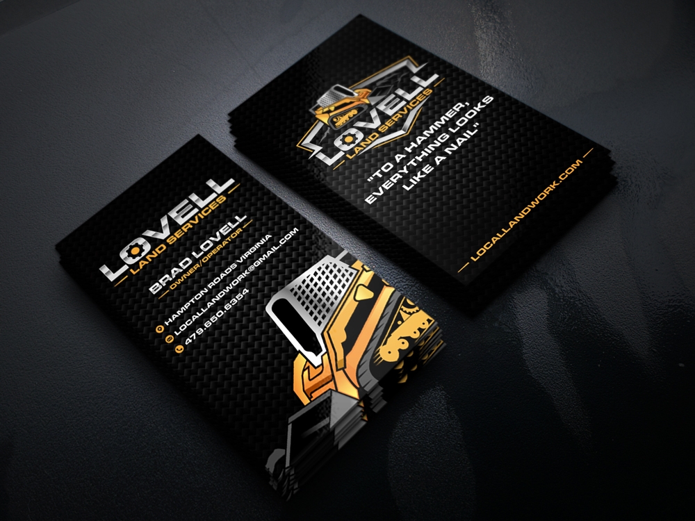 Lovell Land Services logo design by KHAI