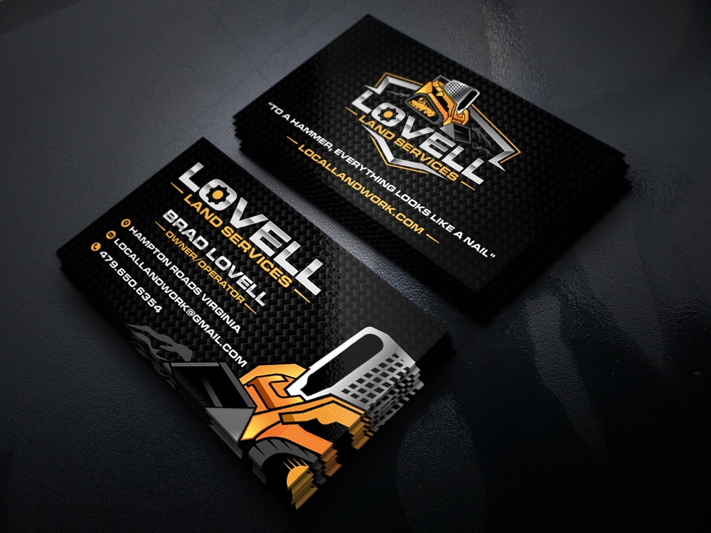 Lovell Land Services logo design by KHAI