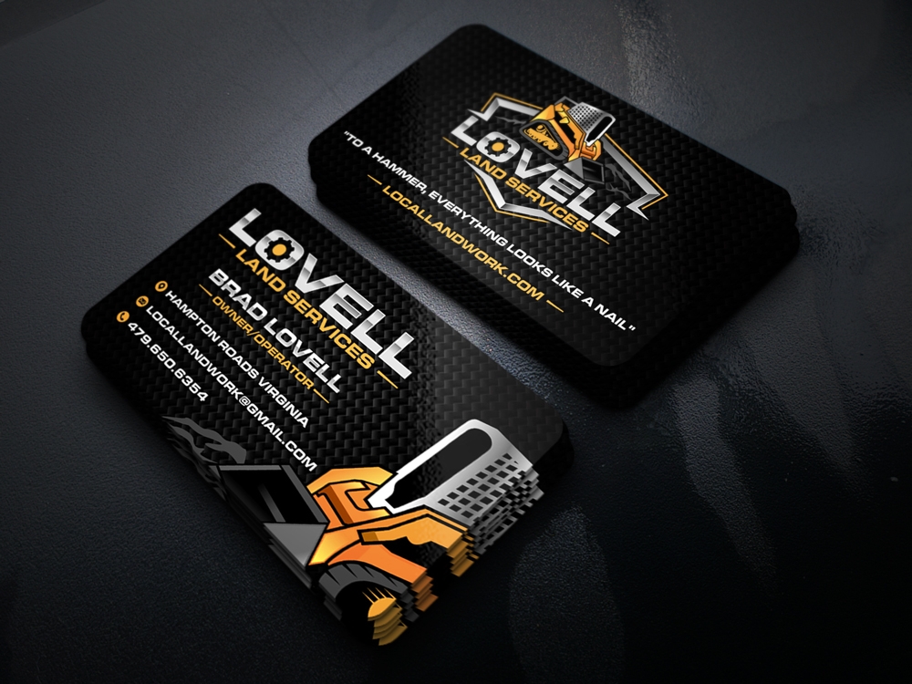 Lovell Land Services logo design by KHAI