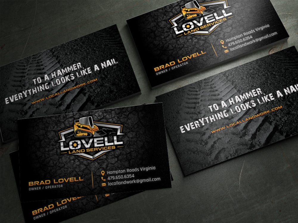 Lovell Land Services logo design by Realistis