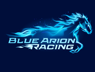 Blue Arion Racing logo design by megalogos